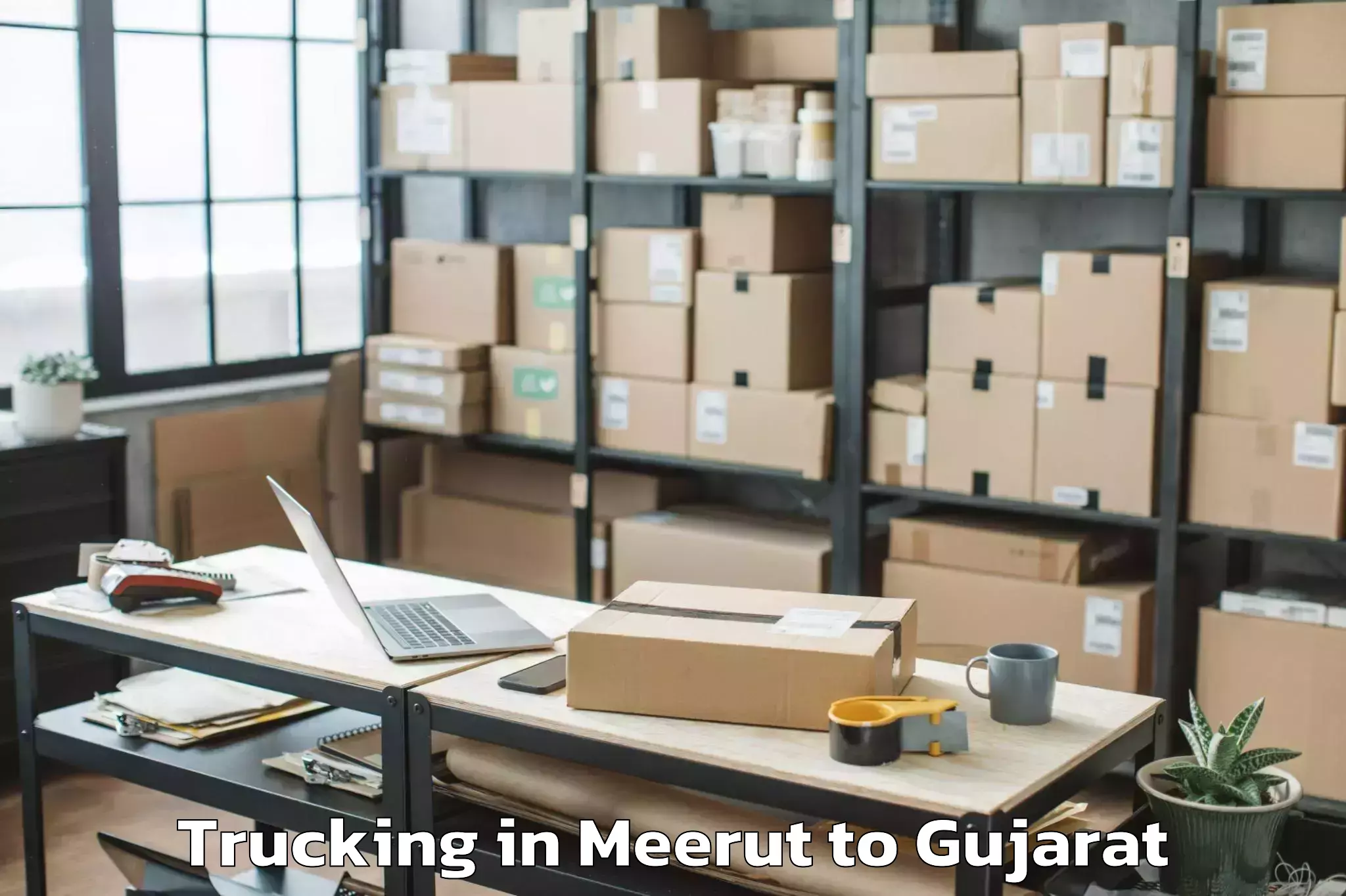 Affordable Meerut to Garbada Trucking